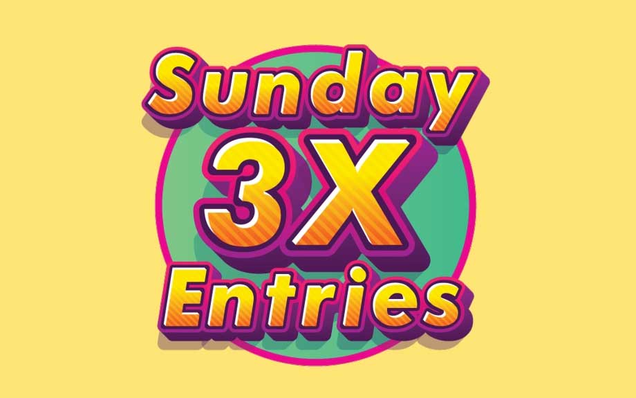 Sunday 3x Entries Promotion at Harlows Casino Resort & Spa