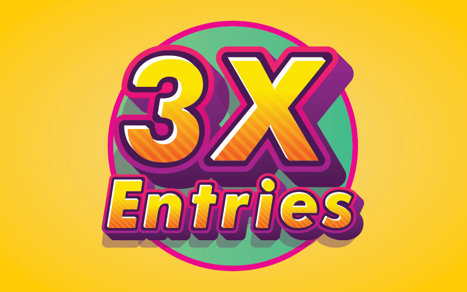 3X Entries at Harlow's Casino in Greenville, MS
