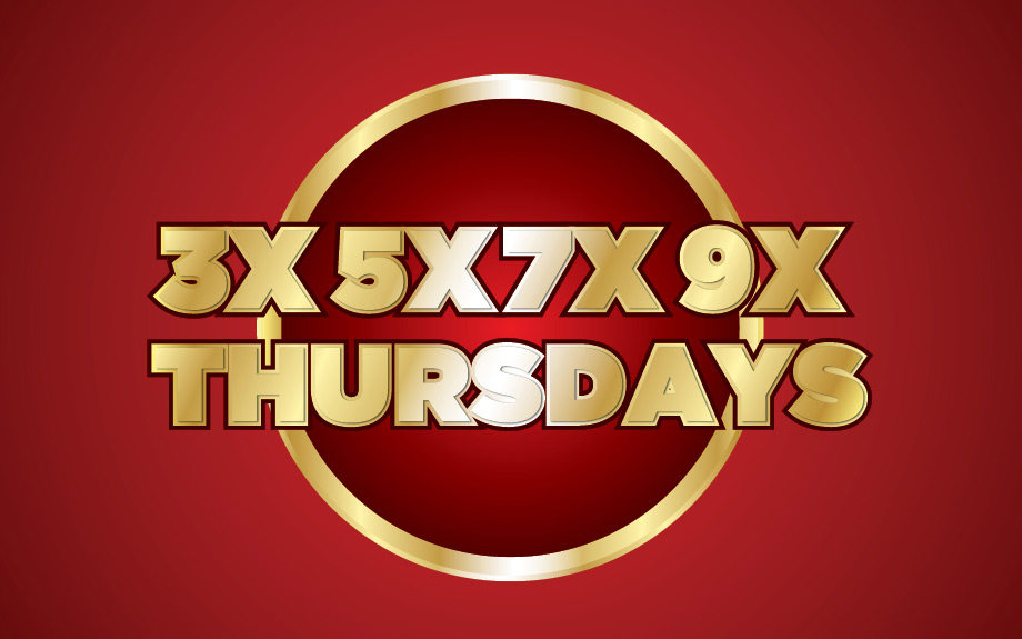 3X 5X 7X 9X Thursdays at Harlow's Casino in Greenville, MS