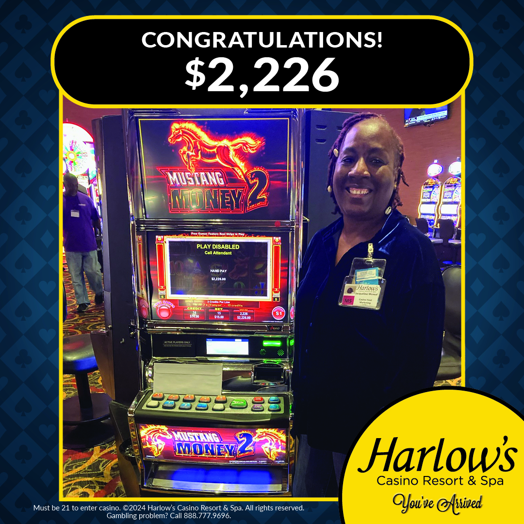 Jackpot Winner at Harlow's Casino